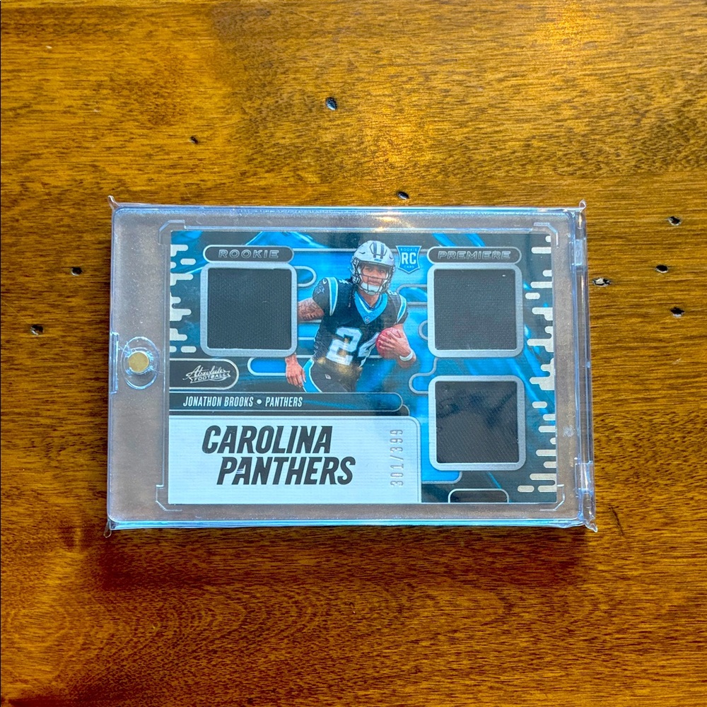 2024 Absolute JONATHAN BROOKS RC /399  Patch Rookie Premiere Panthers.